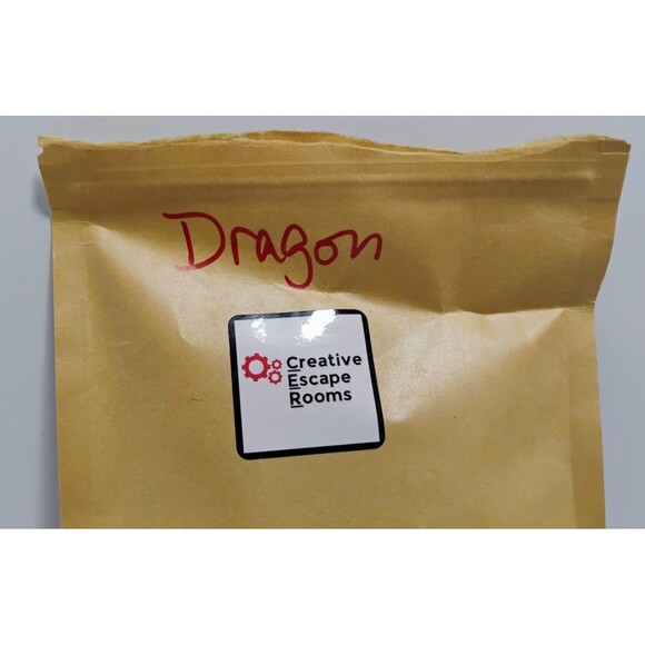 CREATIVE ESCAPE ROOMS MINI WOOD HANDMADE DRAGON CIPHER FOR TABLE TOP GAMING - Picture 3 of 6